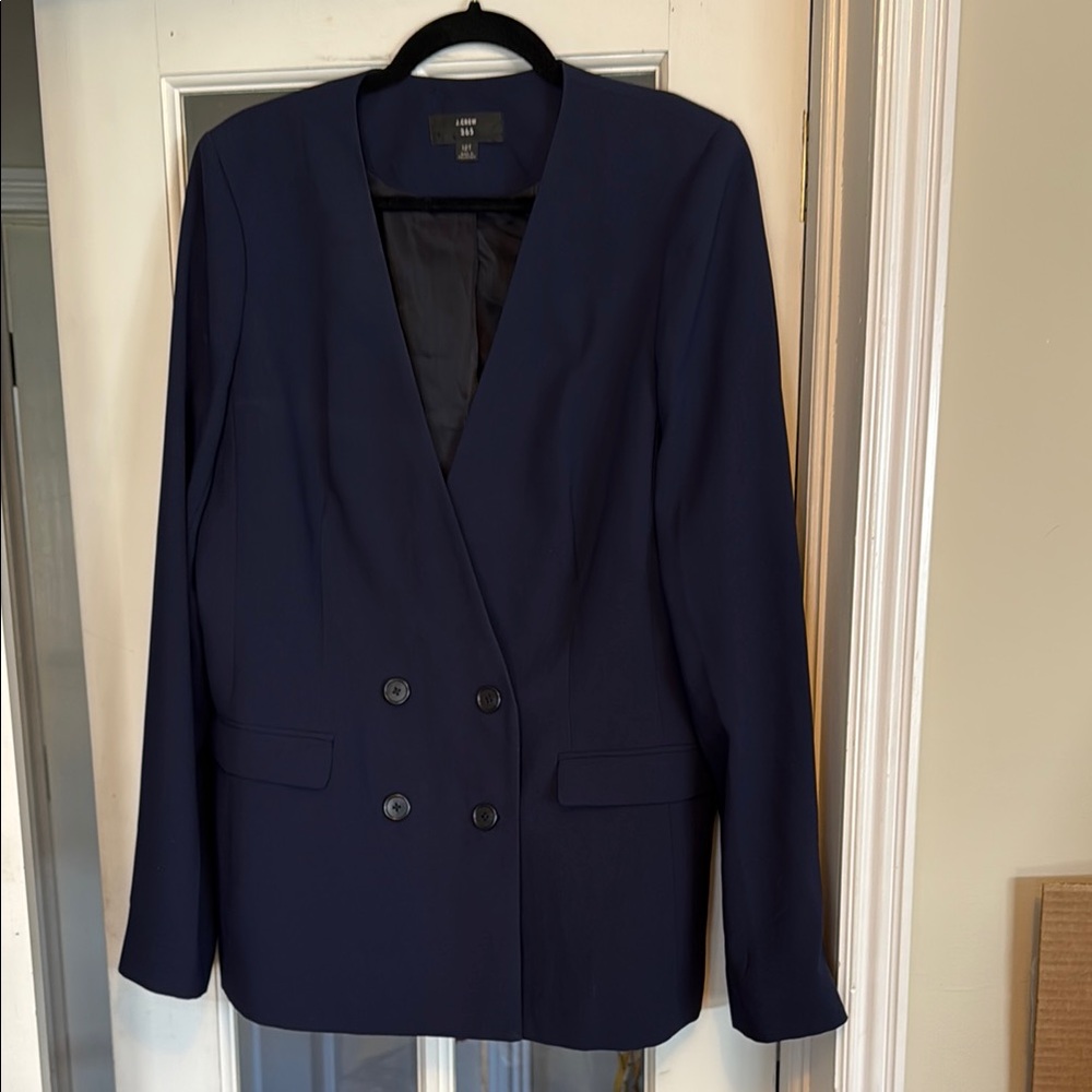 J. Crew Navy Double-Breasted Women's Blazer 12T/ 12 Tall